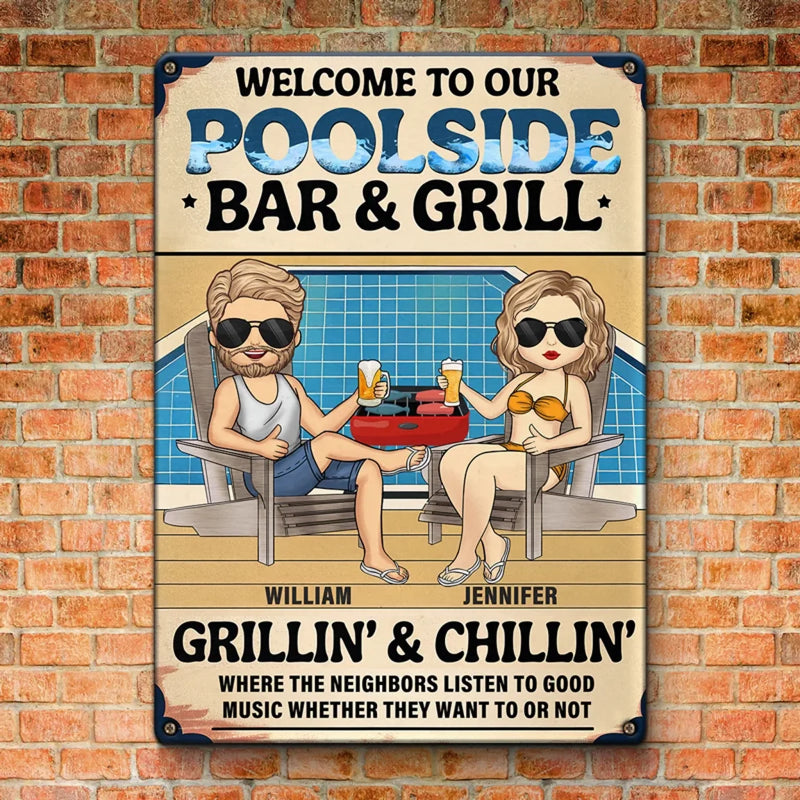 Perfect For Adding A Personal Touch To Your Space - Couple Personalized Custom Home Decor Metal Sign - Gift For Yourself, Husband Wife, Best Friends, Family Members