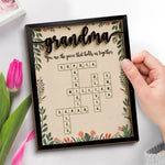 A Grandma’s Love Is Timeless And Unconditional - Family Personalized Custom 2-Layered Wooden Plaque With Stand - Mother's Day Gift For Grandma, Mom
