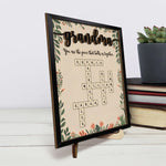 A Grandma’s Love Is Timeless And Unconditional - Family Personalized Custom 2-Layered Wooden Plaque With Stand - Mother's Day Gift For Grandma, Mom