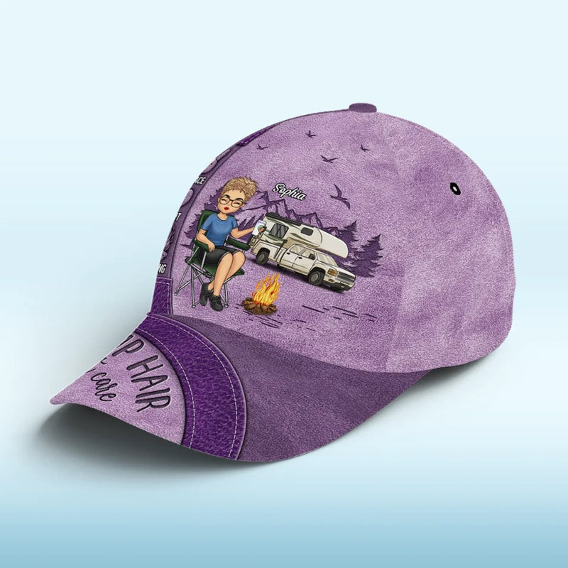 Under The Stars, We Find Peace - Camping Personalized Custom Hat, All Over Print Classic Cap - Gift For Camping Lovers