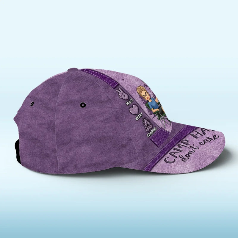 Under The Stars, We Find Peace - Camping Personalized Custom Hat, All Over Print Classic Cap - Gift For Camping Lovers