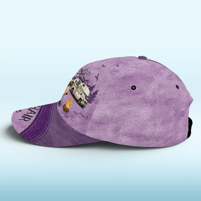 Under The Stars, We Find Peace - Camping Personalized Custom Hat, All Over Print Classic Cap - Gift For Camping Lovers