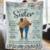 Thank You For Making Me Laugh When I Didn't Even Want To Smile - Bestie Personalized Custom Blanket - Gift For Best Friends, BFF, Sisters