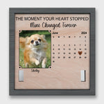 Custom Photo A Piece Of My Heart Is With You - Memorial Personalized Custom Pet Loss Sign, Collar Frame - Sympathy Gift For Dog Lovers, Pet Owners