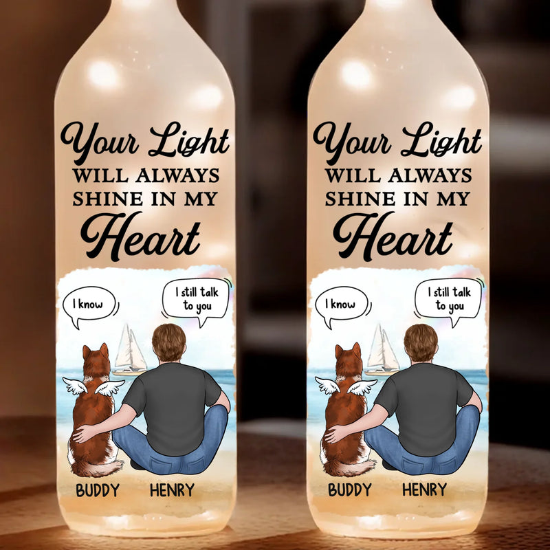 The Love You Gave Me Will Never Fade - Memorial Personalized Custom Bottle Lamp - Sympathy Gift For Pet Owners, Pet Lovers