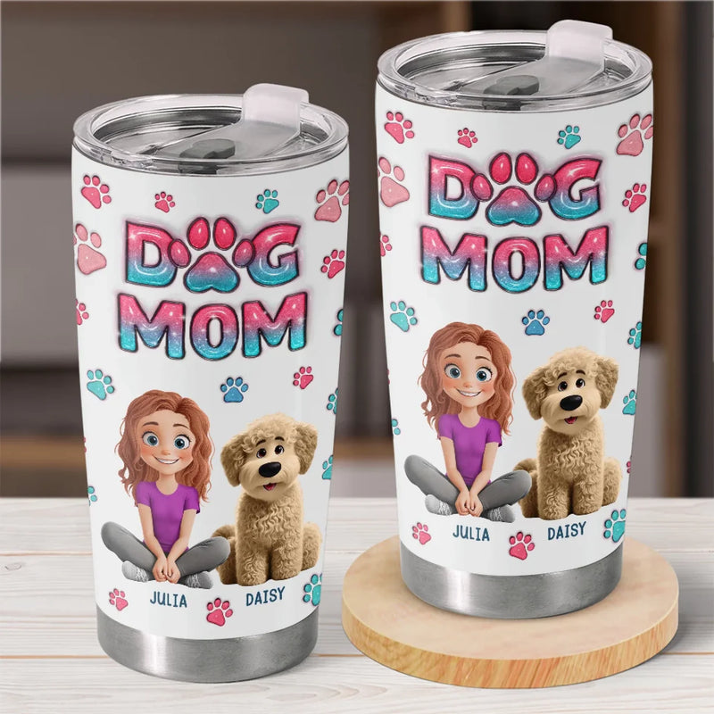 Pets Are Good For The Soul - Dog & Cat Personalized Custom 3D Inflated Effect Printed Tumbler - Gift For Pet Owners, Pet Lovers