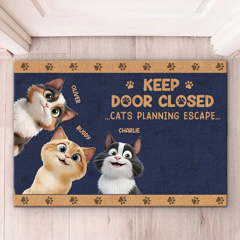 Cats On A Mission - Cat Personalized Custom Home Decor Decorative Mat - House Warming Gift For Pet Owners, Pet Lovers