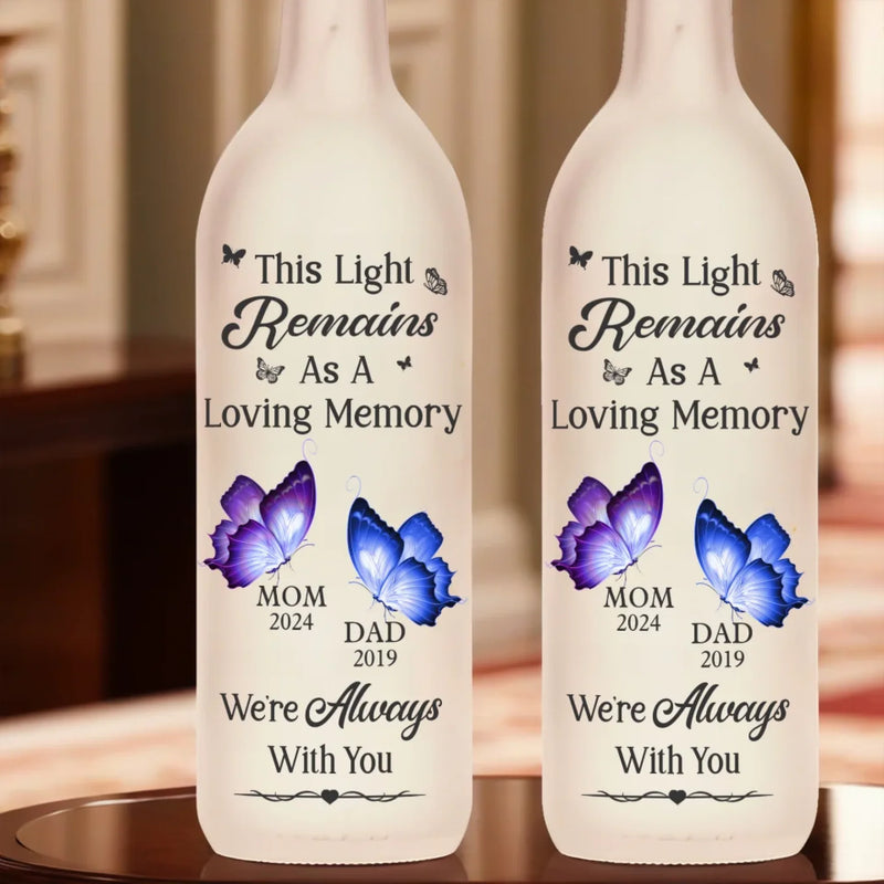 We Stand By Your Side Always - Memorial Personalized Custom Bottle Lamp - Sympathy Gift For Family Members