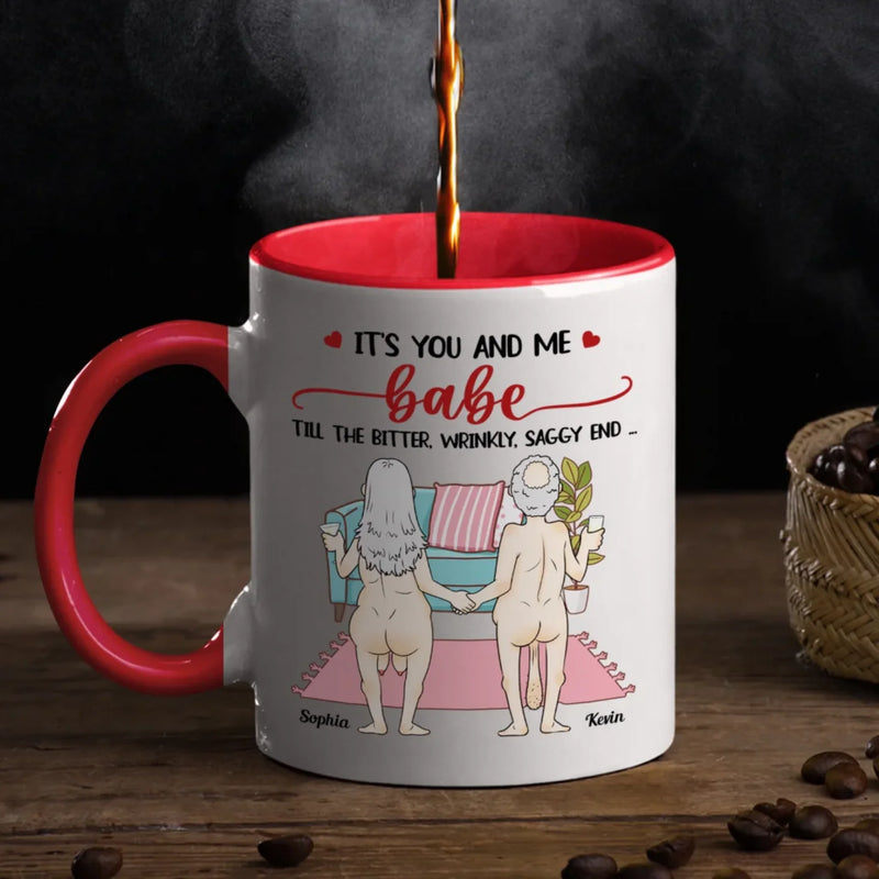 With You, Always - Couple Personalized Custom Accent Mug - Gift For Husband Wife, Anniversary