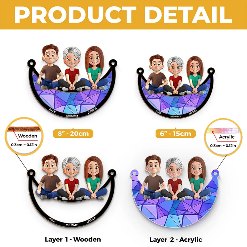 My First Home - Family Personalized Window Hanging Suncatcher Ornament - Gift For Mom