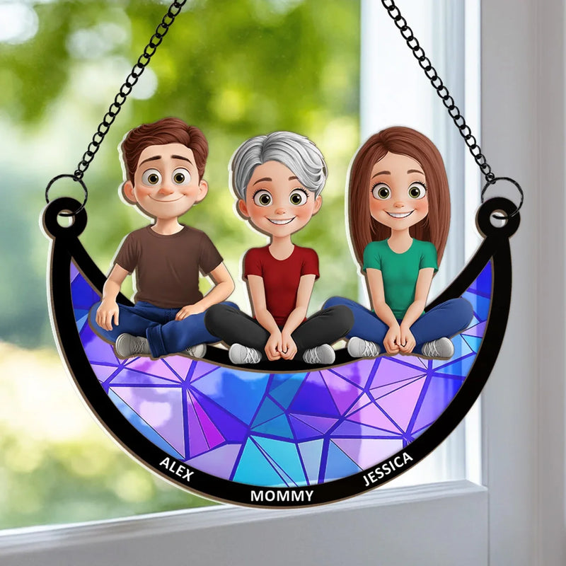 My First Home - Family Personalized Window Hanging Suncatcher Ornament - Gift For Mom
