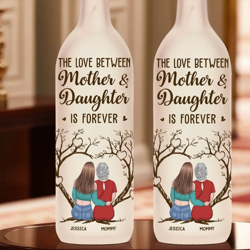 A Bond Built On Laughter, Love - Family Personalized Custom Bottle Lamp - Gift For Mom, Daughter