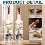 Custom Photo Our Hearts Are Forever With You - Memorial Personalized Custom Bottle Lamp - Sympathy Gift For Family