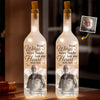 Custom Photo Our Hearts Are Forever With You - Memorial Personalized Custom Bottle Lamp - Sympathy Gift For Family Members