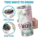 Crossed Fingers, Crossed Paths, Besties For Life - Bestie Personalized Custom Tumbler - Gift For Best Friends, BFF, Sisters
