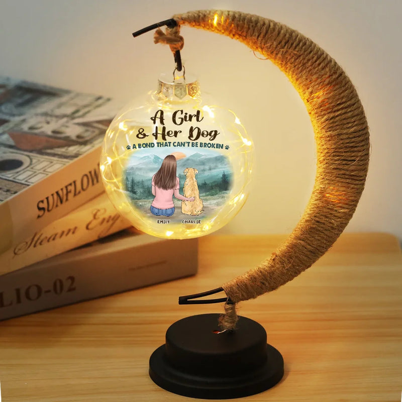 Love You Now And Forever - Dog & Cat Personalized Custom Moon Lamp Light - Gift For Pet Owners, Pet Lovers