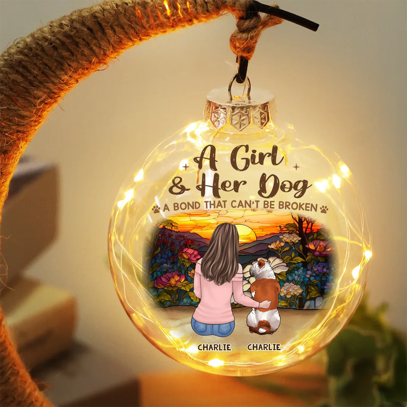 Our Bond Can't Be Broken - Dog & Cat Personalized Custom Moon Lamp Light - Gift For Pet Owners, Pet Lovers