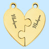 Real Friends Are Family - Bestie Personalized Custom Heart Puzzle Necklace - Gift For Best Friends, BFF, Sisters