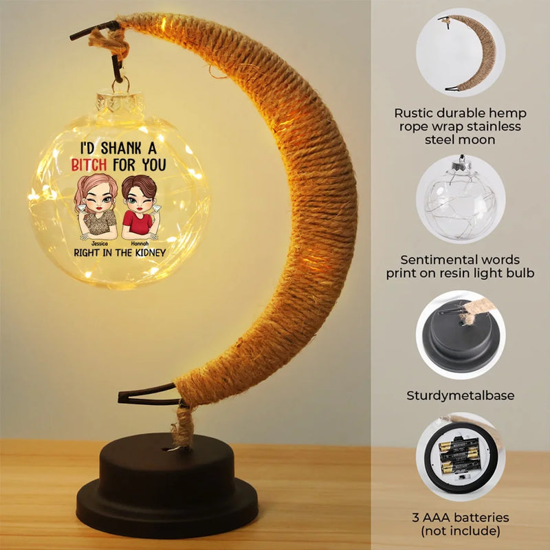 Different Roots, Same Soul - Bestie Personalized Custom Moon Lamp Light - Gift For Best Friends, BFF, Sisters