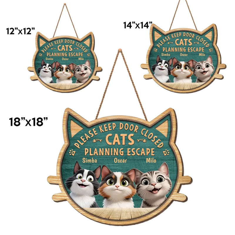 Home Is Where The Cat Is - Cat Personalized Custom Home Decor Wood Sign - House Warming Gift For Pet Owners, Pet Lovers