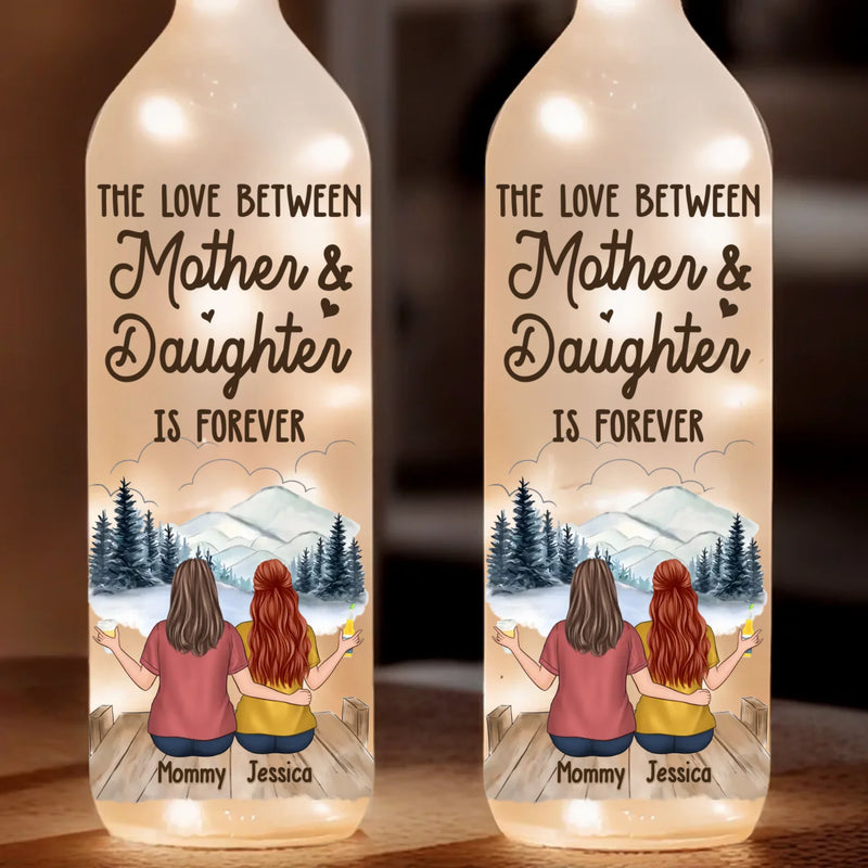 Never Forget That I Love You - Family Personalized Custom Bottle Lamp - Gift For Mom, Daughter