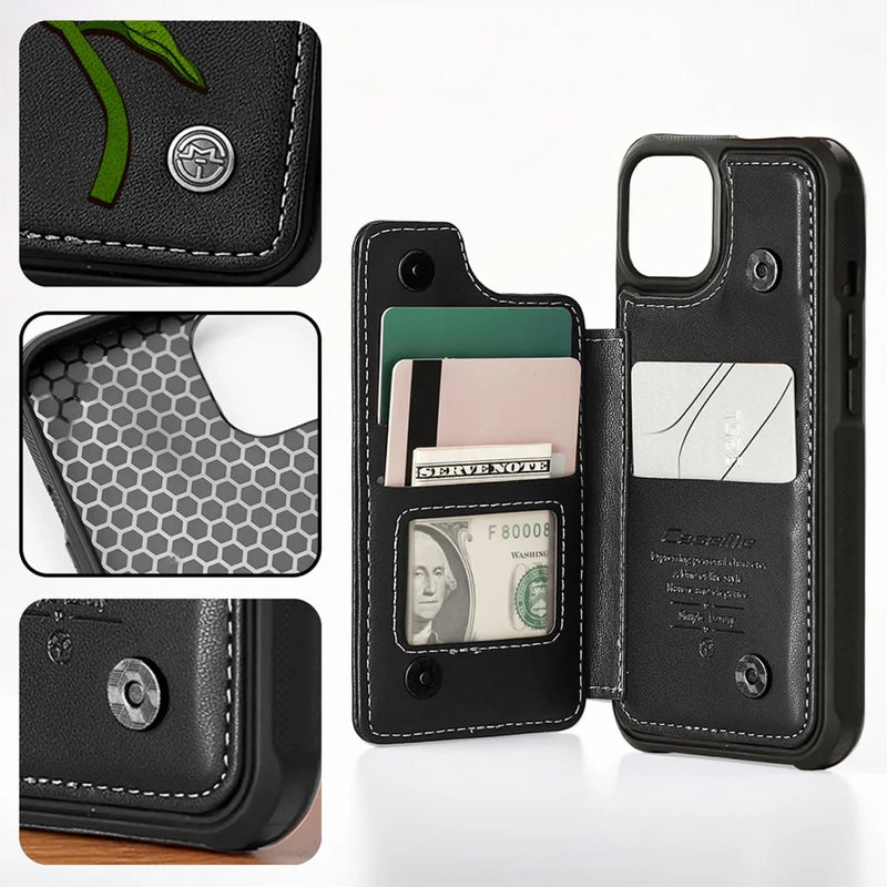 A Sunflower Teaches Us So Much About Love - Family Personalized Custom Leather Flip Wallet Phone Case - Mother's Day Gift For Mom, Grandma