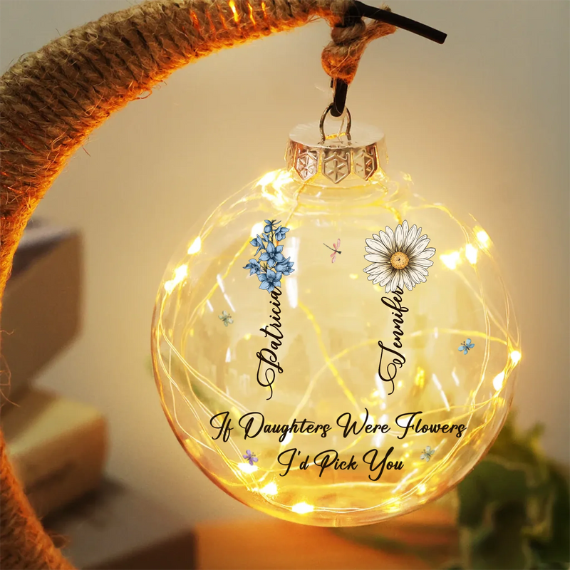 A Family’s Love Helps Every Girl Become A Flower - Family Personalized Custom Moon Lamp Light - Gift For Mom, Daughter