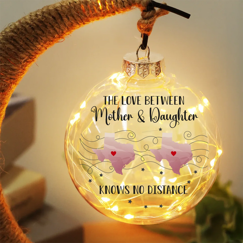 A Mother And Daughter’s Bond Knows No Distance - Family Personalized Custom Moon Lamp Light - Gift For Mom, Daughter