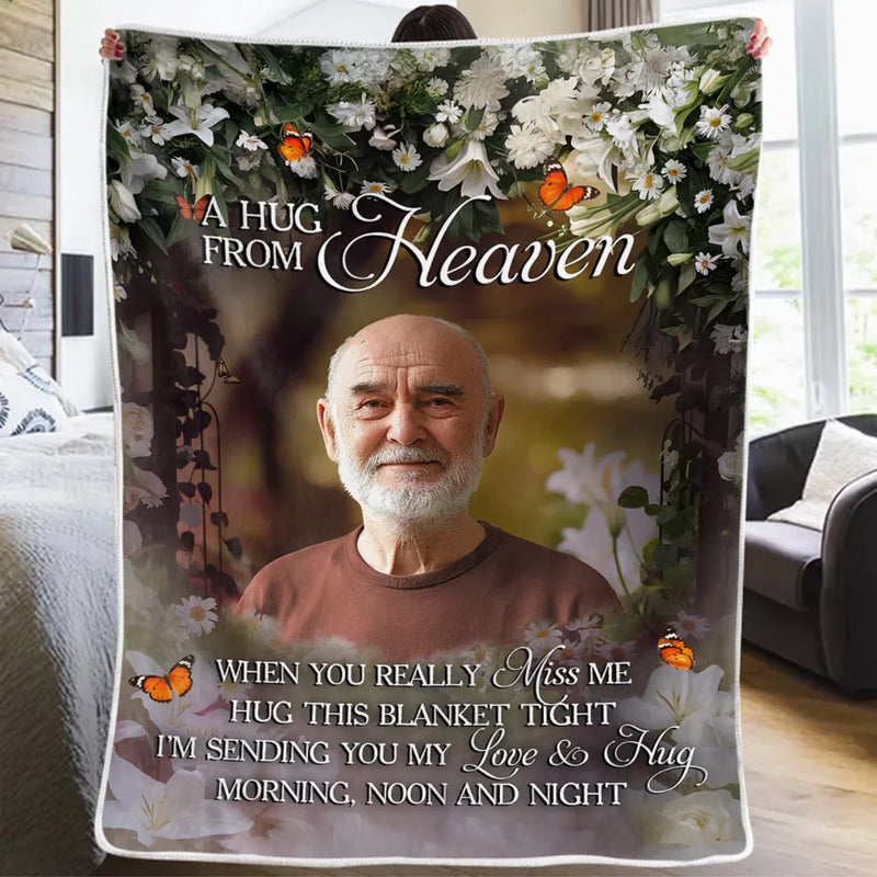 Custom Photo Remember The Best Times - Memorial Personalized Custom Blanket - Sympathy Gift For Family Members