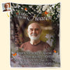 Custom Photo Remember The Best Times - Memorial Personalized Custom Blanket - Sympathy Gift For Family Members