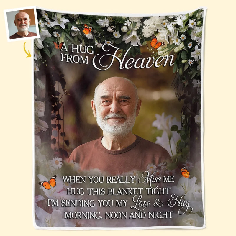 Custom Photo Remember The Best Times - Memorial Personalized Custom Blanket - Sympathy Gift For Family Members