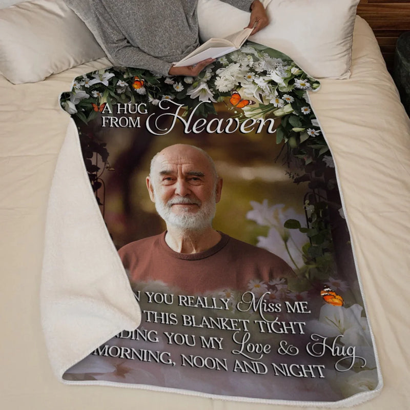 Custom Photo Remember The Best Times - Memorial Personalized Custom Blanket - Sympathy Gift For Family Members