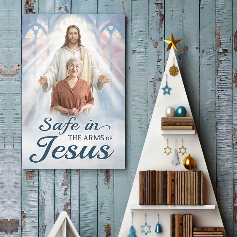 Custom Photo Wrapped In God’s Love, Held In My Heart - Memorial Personalized Custom Vertical Poster - Sympathy Gift For Family Members