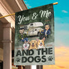 Love, Paws, And Campfire Nights - Dog Personalized Custom Flag - Gift For Husband Wife, Pet Owners, Pet Lovers