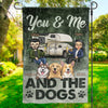Love, Paws, And Campfire Nights - Dog Personalized Custom Flag - Gift For Husband Wife, Pet Owners, Pet Lovers