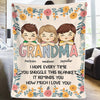Mom’s Heart Is Home - Family Personalized Custom Blanket - Gift For Mom, Grandma