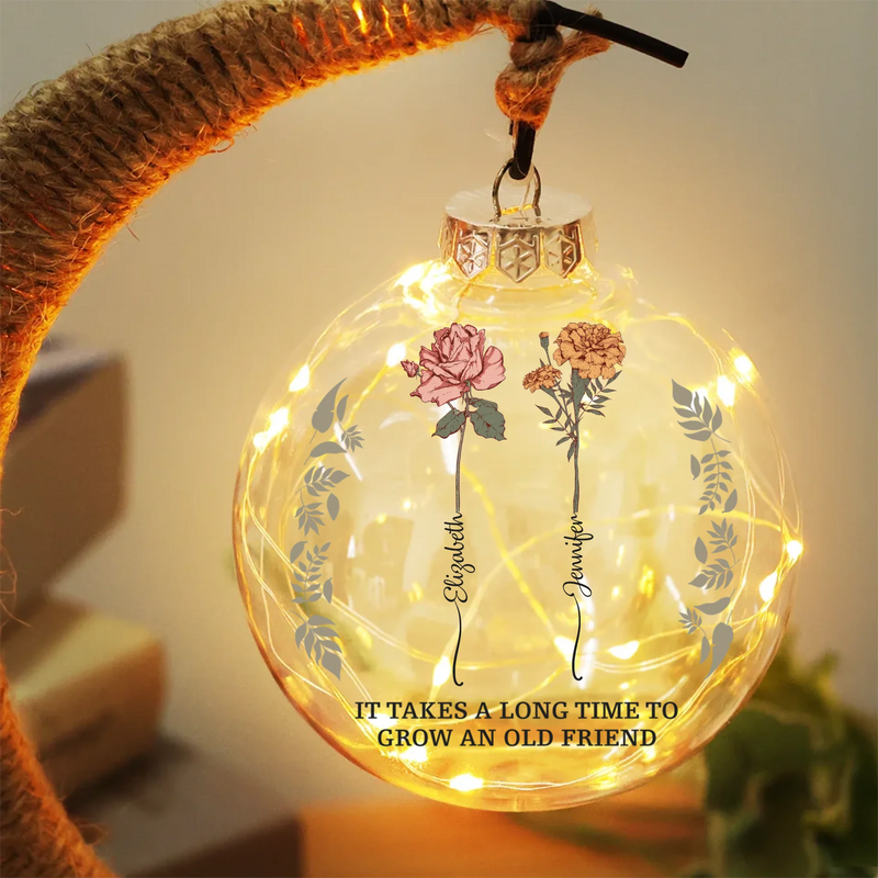 Double The Trouble, Twice The Fun - Bestie Personalized Custom Moon Lamp Light - Gift For Best Friends, BFF, Sisters