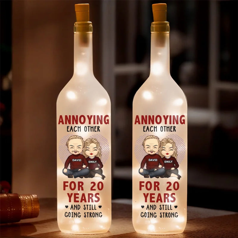 Grow Old With Me, The Best Is Yet To Be - Couple Personalized Custom Bottle Lamp - Gift For Husband Wife, Anniversary