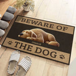 Beware Of The Dog, He Will Steal Your Heart - Dog Personalized Custom Home Decor Decorative Mat - House Warming Gift For Dog Lovers