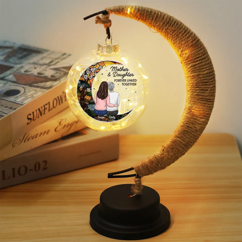 Like Mother Like Daughter - Family Personalized Custom Moon Lamp Light - Gift For Mom