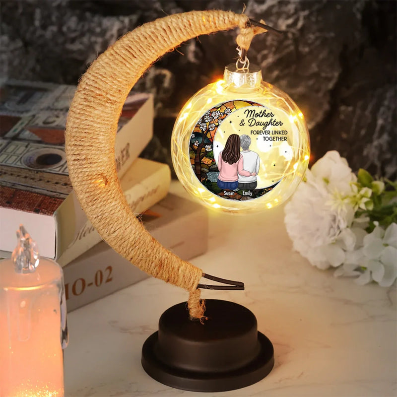Like Mother Like Daughter - Family Personalized Custom Moon Lamp Light - Gift For Mom