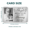 Custom Photo Gone But Never Far From My Heart - Memorial Personalized Custom Aluminum Wallet Card - Sympathy Gift For Family Members