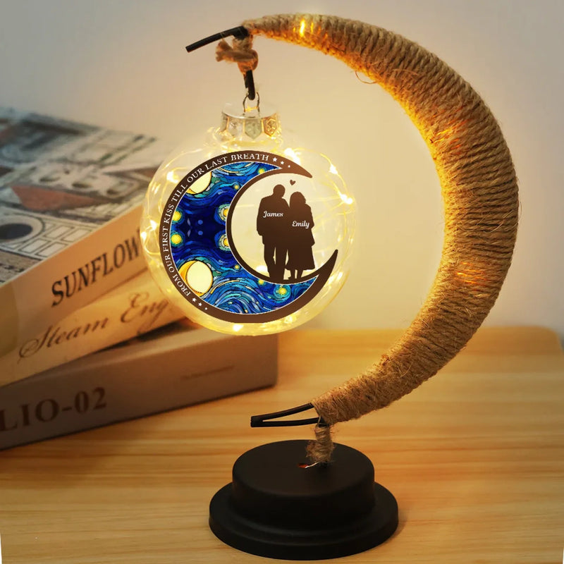 Forever Yours, In This Life And Beyond - Couple Personalized Custom Moon Lamp Light - Gift For Husband Wife, Anniversary