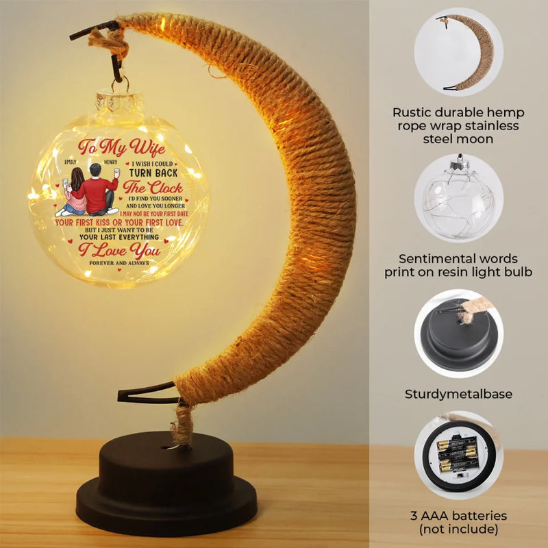 You Are The Love Story I Always Dreamed Of - Couple Personalized Custom Moon Lamp Light - Gift For Husband Wife, Anniversary