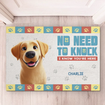 No Need To Knock, The Dog Smelled You A Block Away - Dog Personalized Custom Home Decor Decorative Mat - House Warming Gift For Dog Lovers, Dog Owners