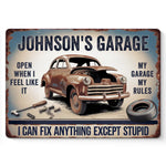 For The Moments That Make Your Family Unique - Family Personalized Custom Home Decor Metal Sign - House Warming Gift For Car Enthusiasts, Mechanics, DIYers