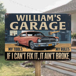 A Simple Yet Fun Way To Celebrate Your Space - Family Personalized Custom Home Decor Metal Sign - House Warming Gift For Car Enthusiasts, Mechanics