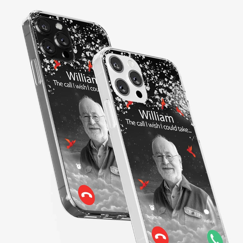 Custom Photo The Call I Wish I Could Take - Memorial Personalized Custom Clear Phone Case - Sympathy Gift For Family Members
