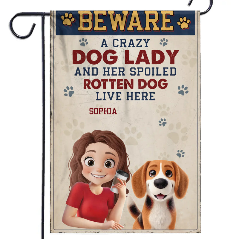 Rotten Dogs, Happy Hearts - Dog & Cat Personalized Custom Flag - Gift For Pet Owners, Pet Lovers