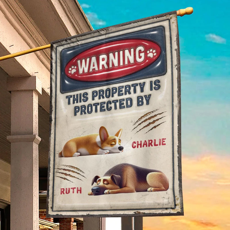 A Sleeping Dog Is A Happy Dog - Dog Personalized Custom 3D Inflated Effect Printed Flag - Gift For Pet Owners, Pet Lovers
